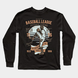 Baseball League Pitcher Legend Long Sleeve T-Shirt